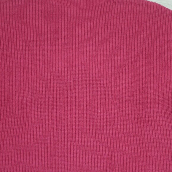 Mango Mockneck Magenta Thick Knit Sweater Size M EUC - Picture 2 of 5
